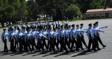 RAAF Wagga Wagga - Alpha 1RTU Final march past as new graduates.